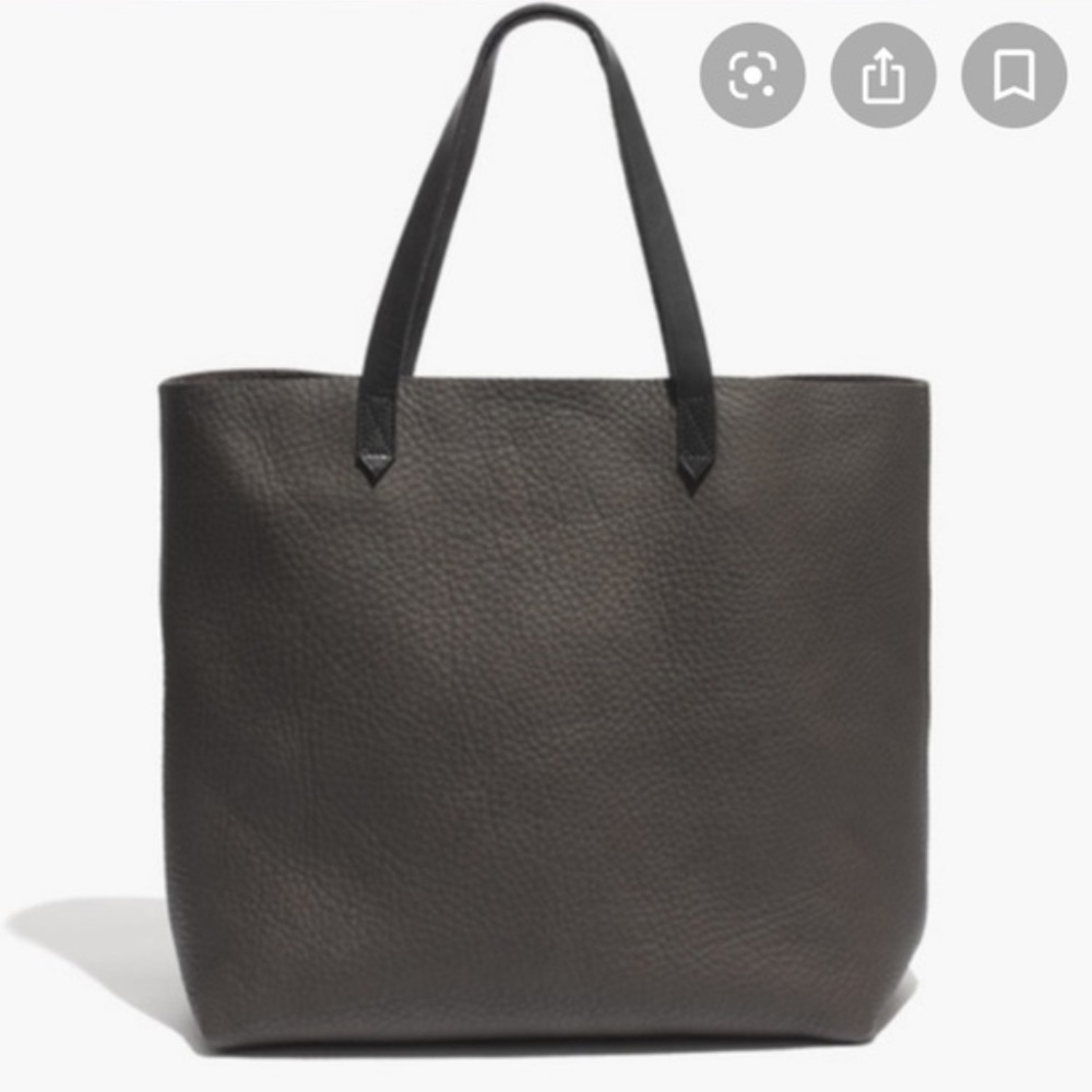 Madewell Pebbled Grey Transport Tote